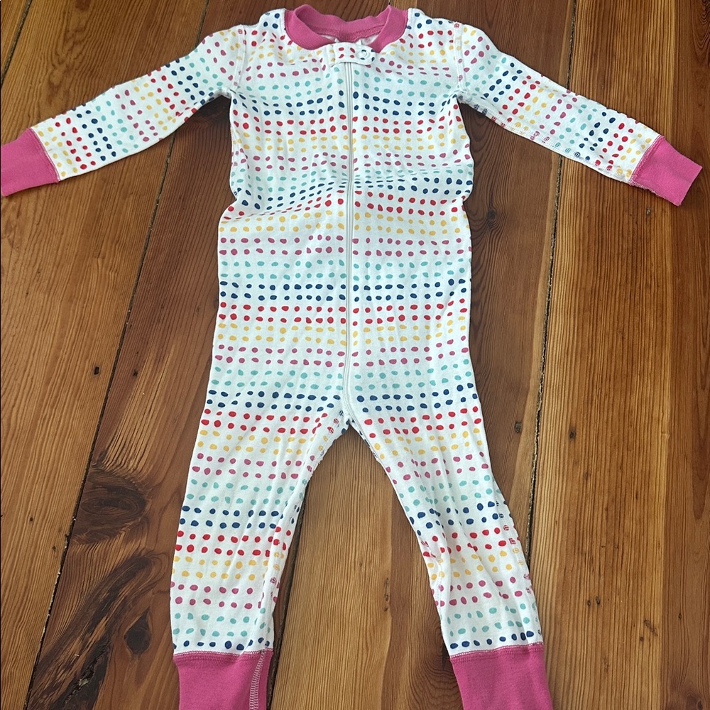 Hanna Andersson organic cotton rainbow dot pajama size 85 cm 2T